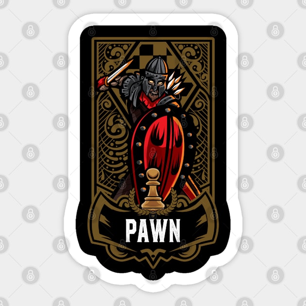 Pawn Chess Game Piece Chess Club Players Gambit Graphic Sticker by TheBeardComic